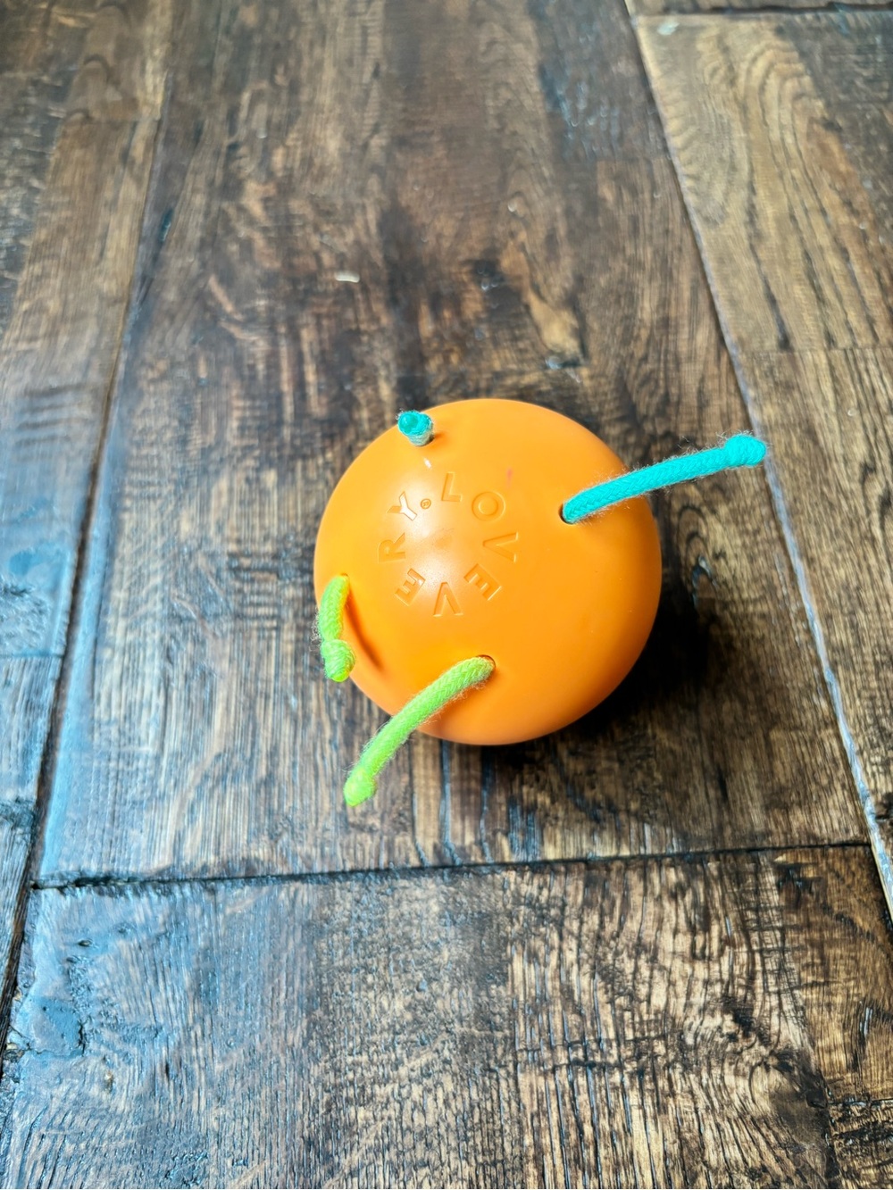 Lovevery pincher chime ball from the explorer play kit